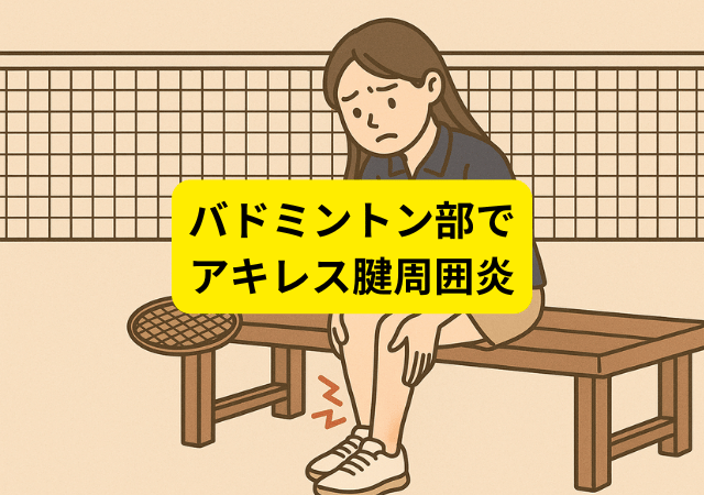 バドミントン部でアキレス腱周囲炎